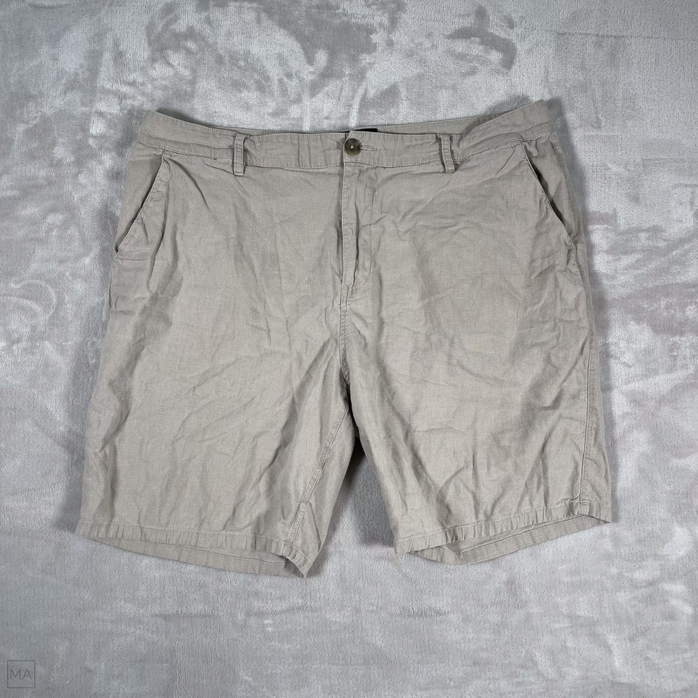 Paige Men's Shorts Linen Blend Neutral Casual Summer 36 Tan